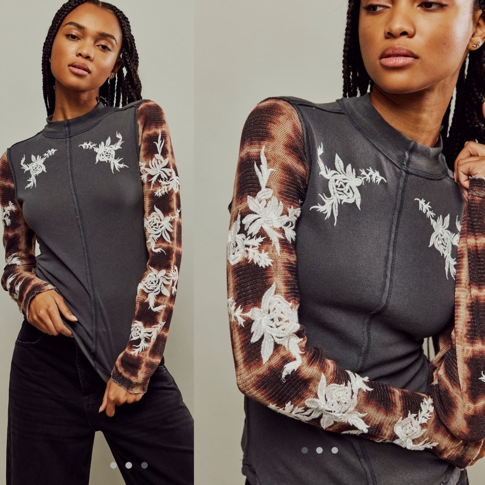Free people we the free rose kiss tee